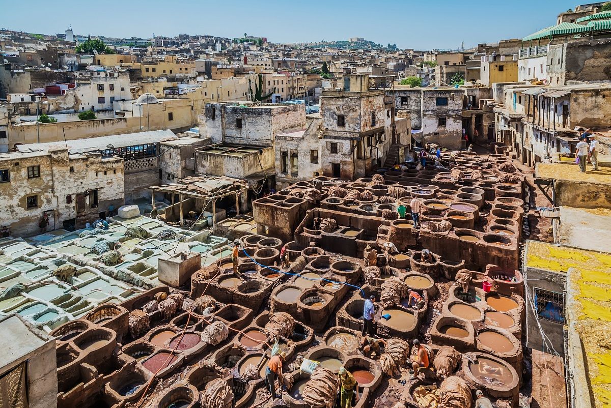 The tanneries in Fes...