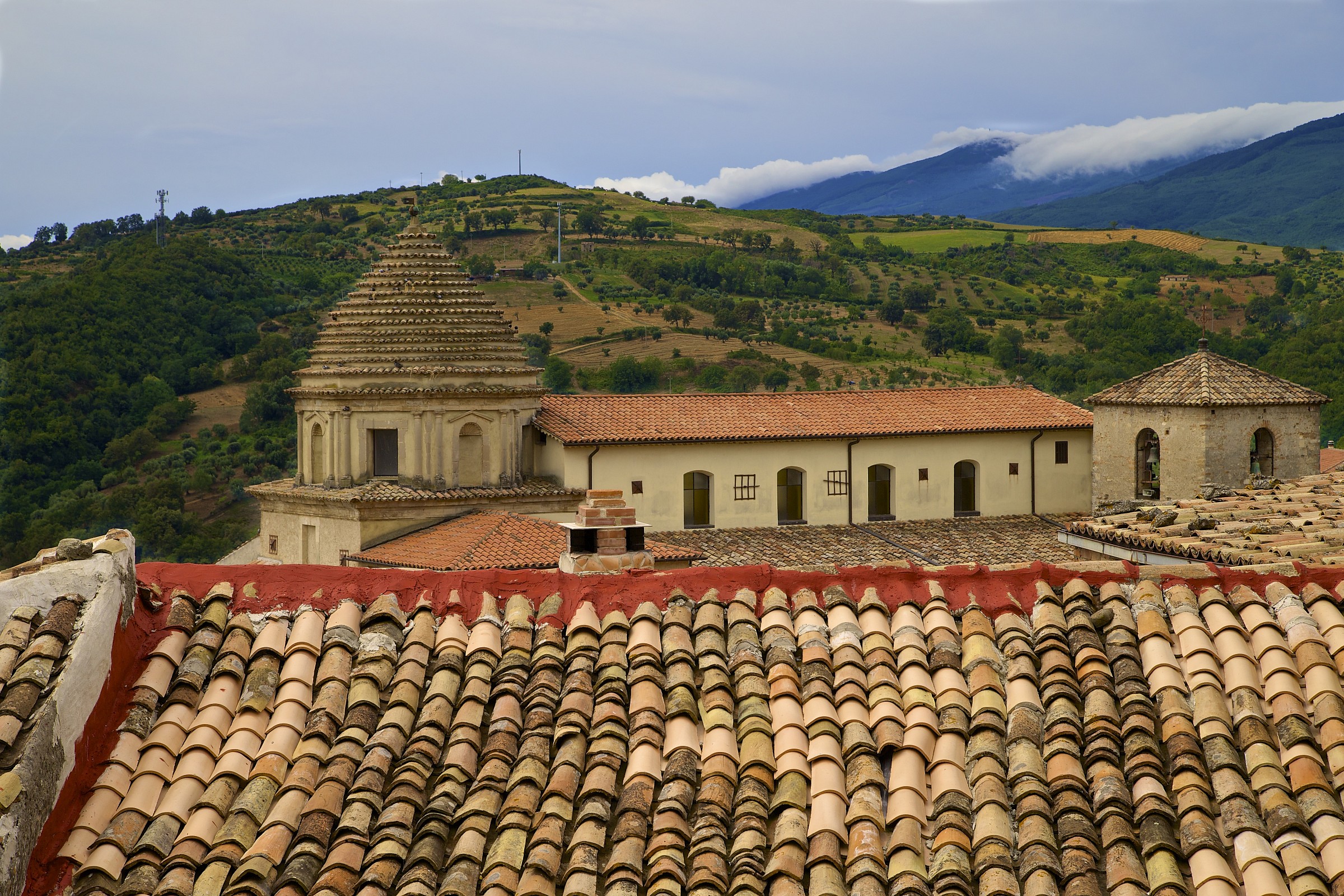 Torano Castello. Mother Church and dome Norman...