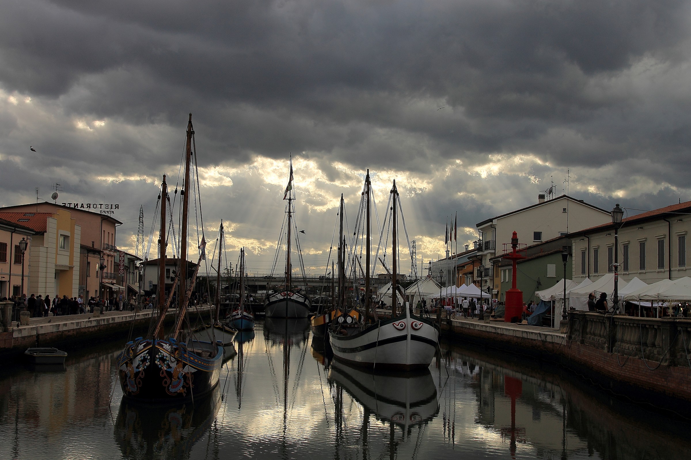 Barche antiche nel porto di Cesenatico...