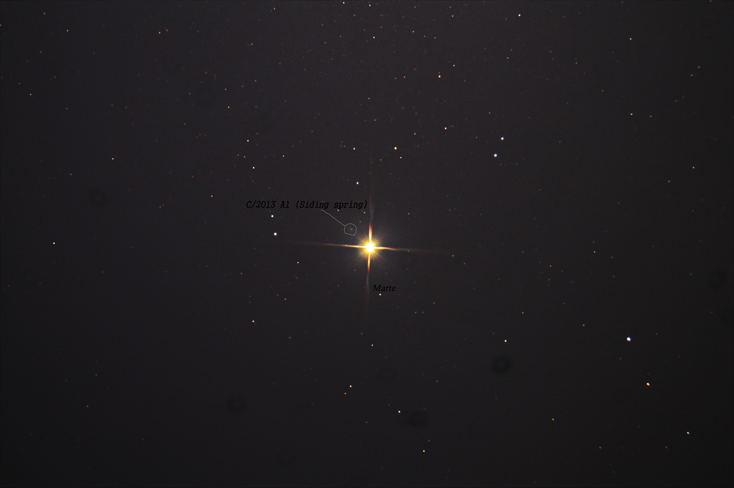 Comet c 2013 a1 and Mars...
