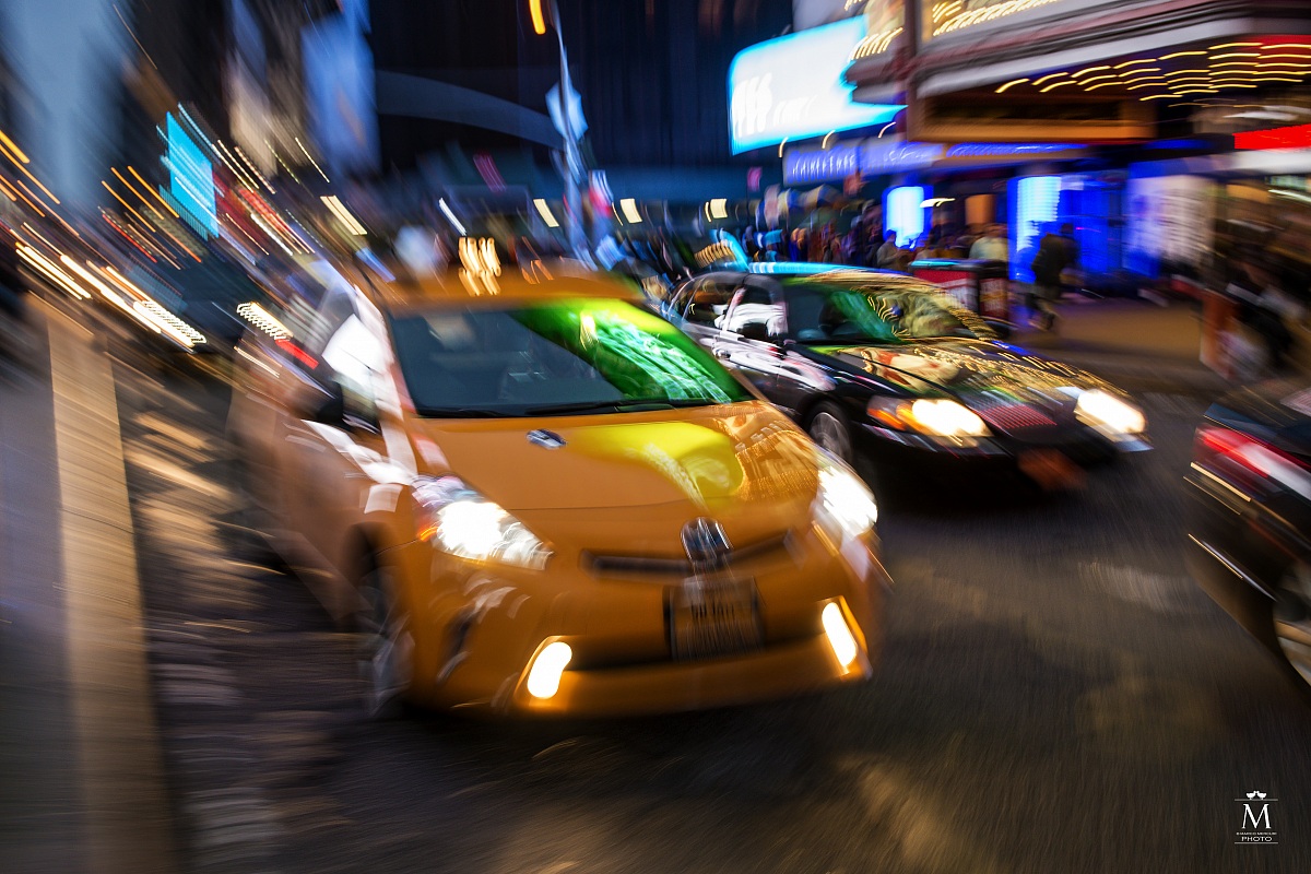 Taxis in Times Square....