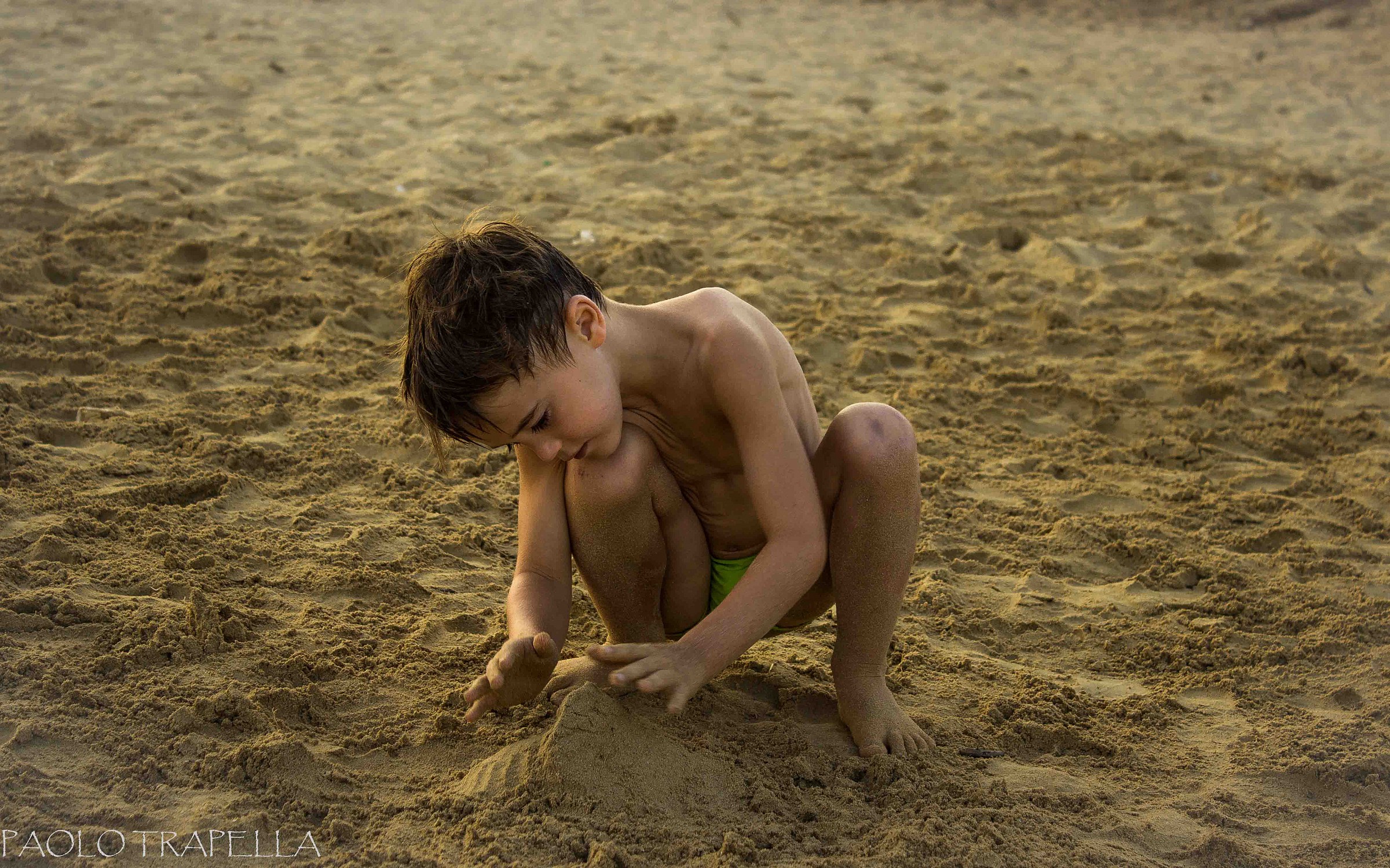 giocare sulla sabbia...