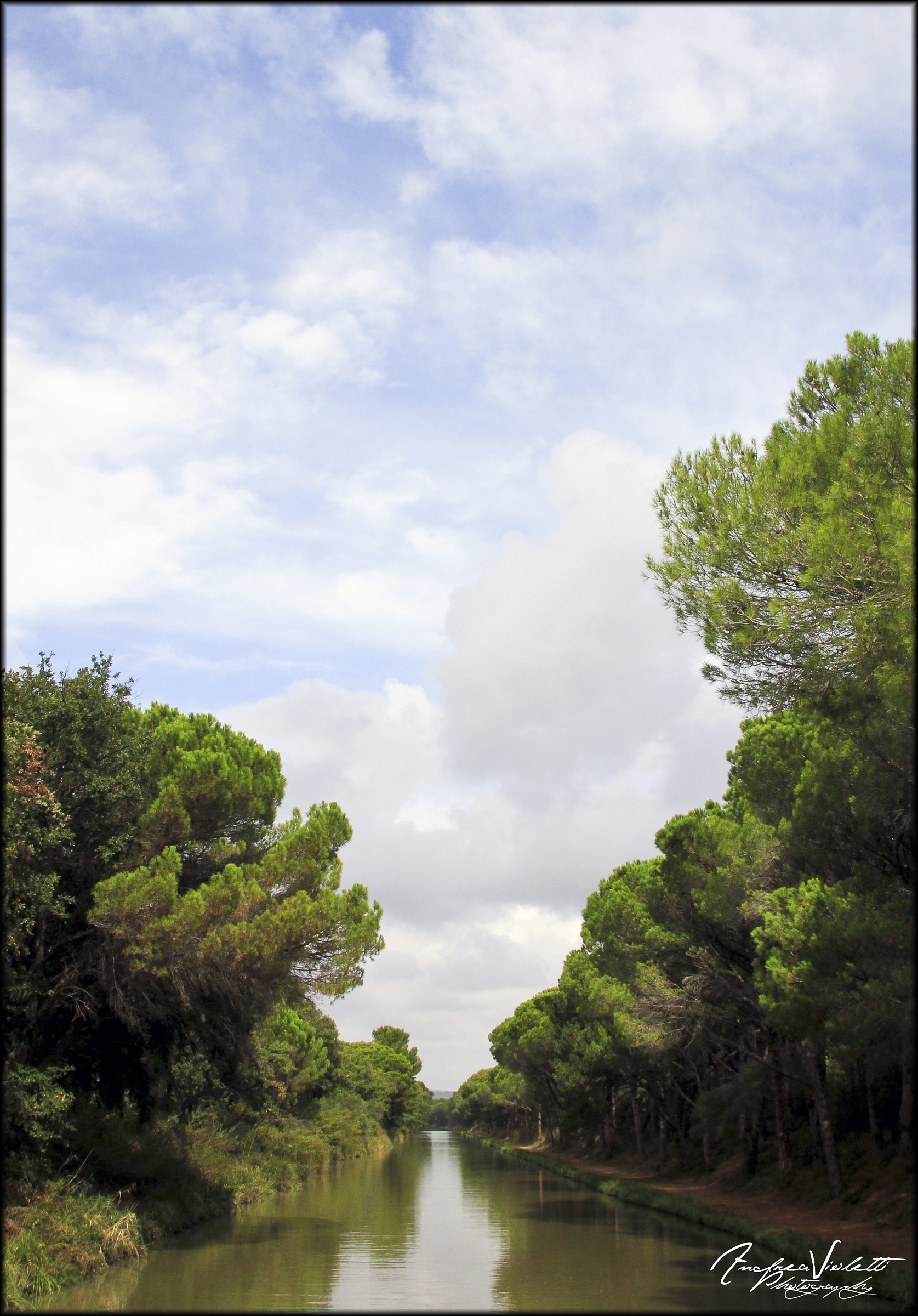 Along the right and the Canal du Midi ran ... .....