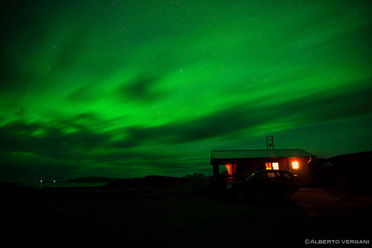 Aurora Boreale - Reynisfjara Islanda...