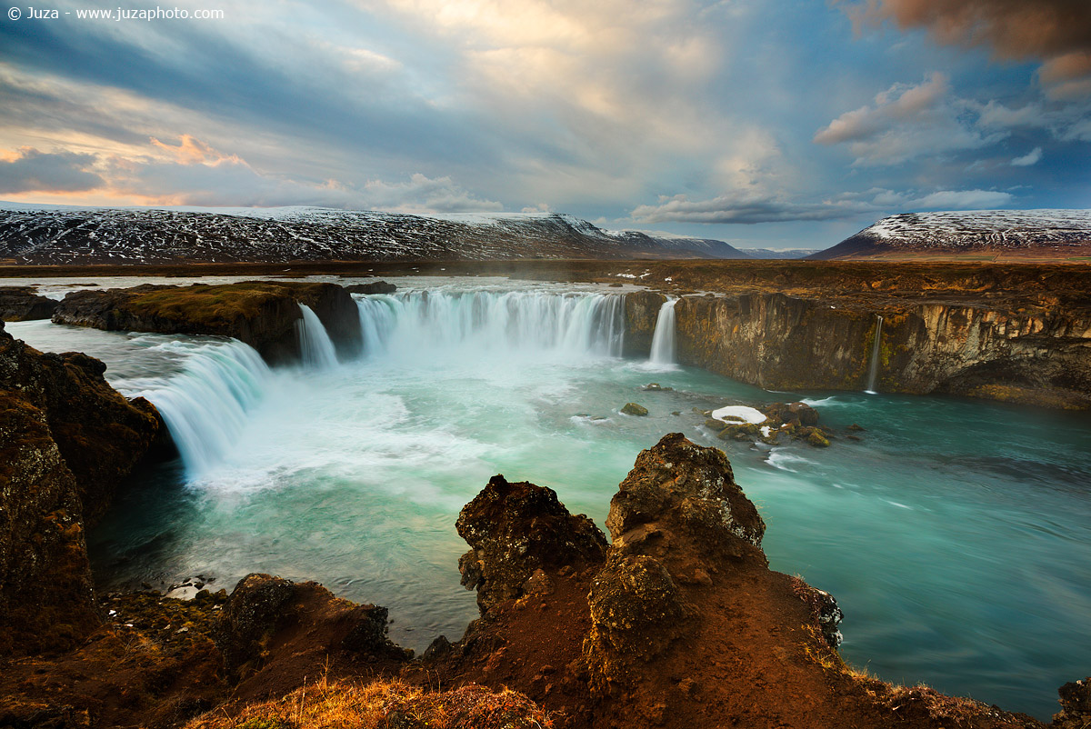 Sunset at Gothafoss...