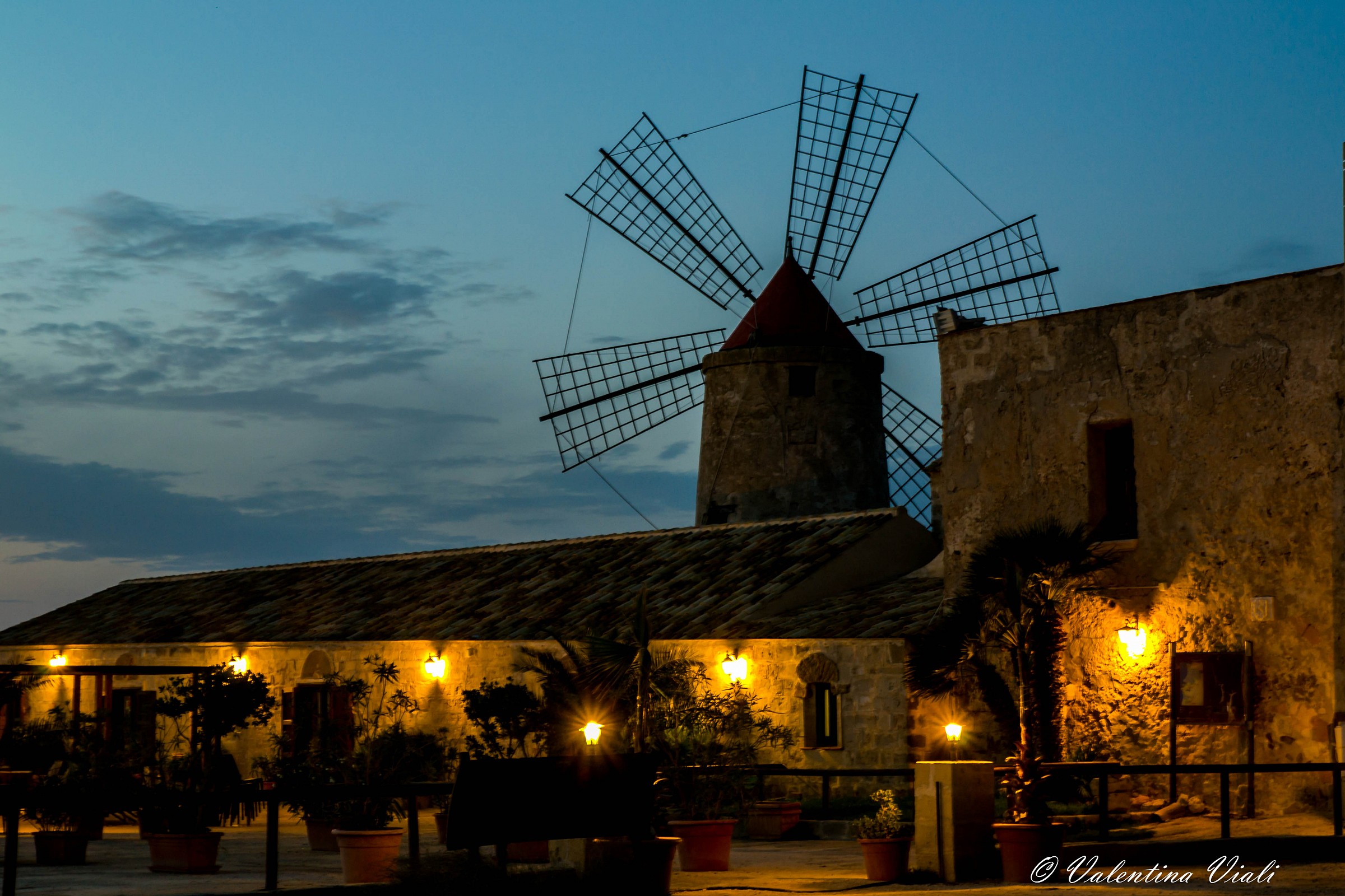 Windmill at sunset...