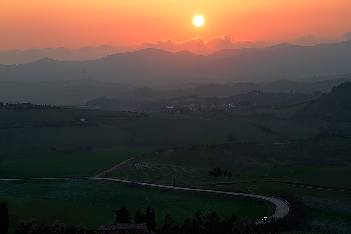 sunset in Tuscany...