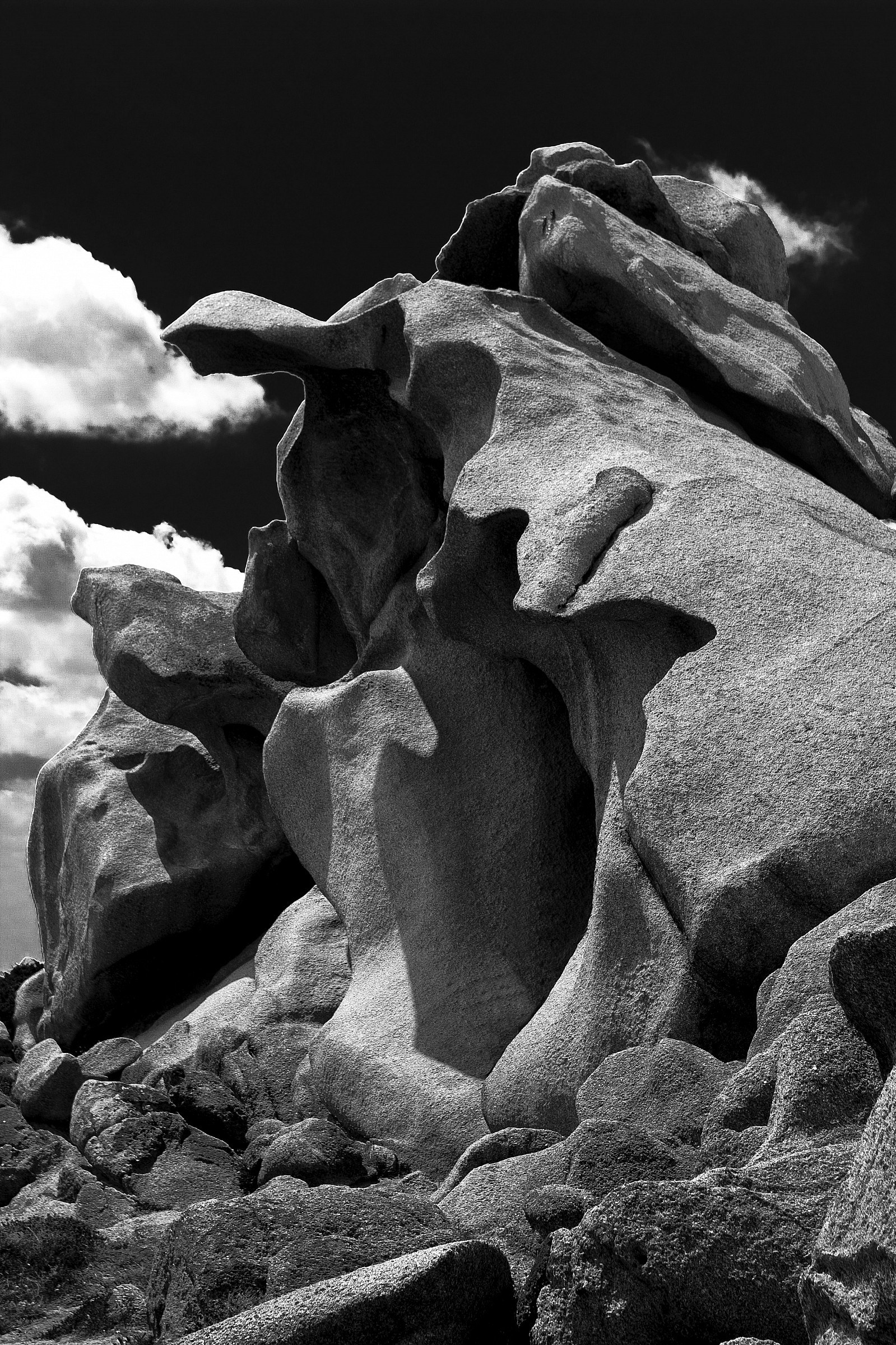 the wind sculpts...