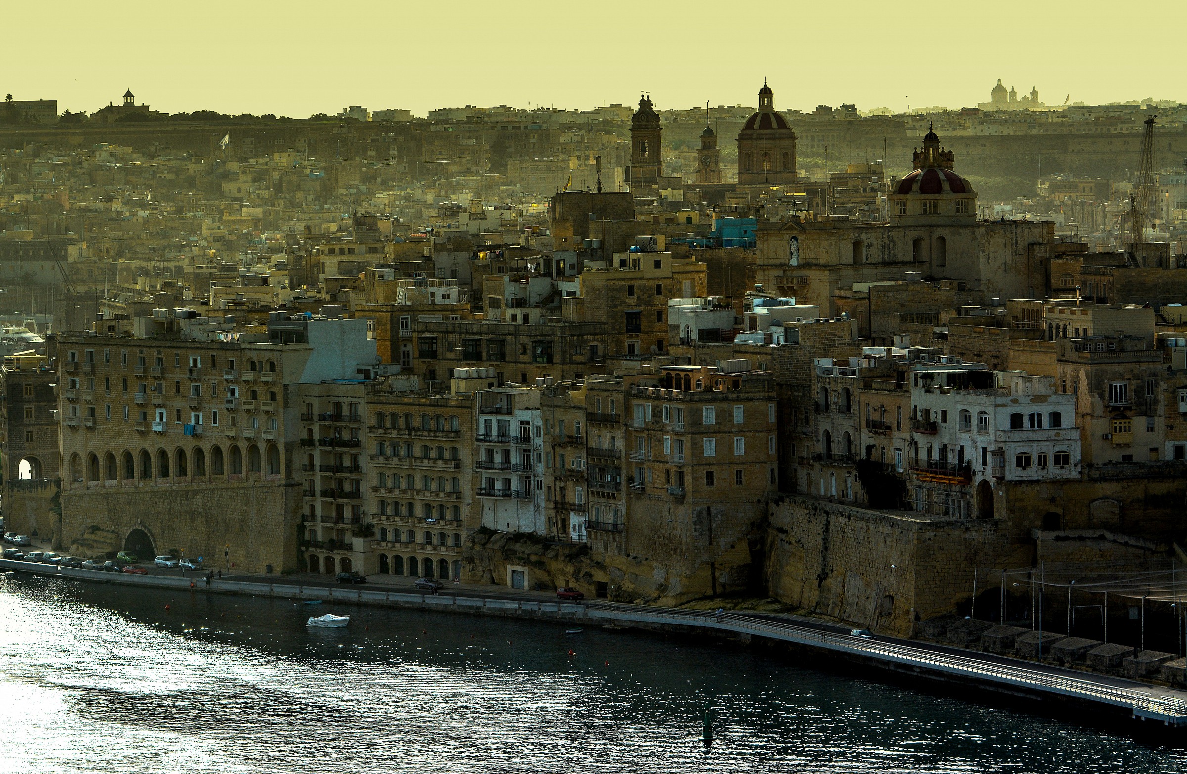 Malta Valletta view from the walls ....... ................