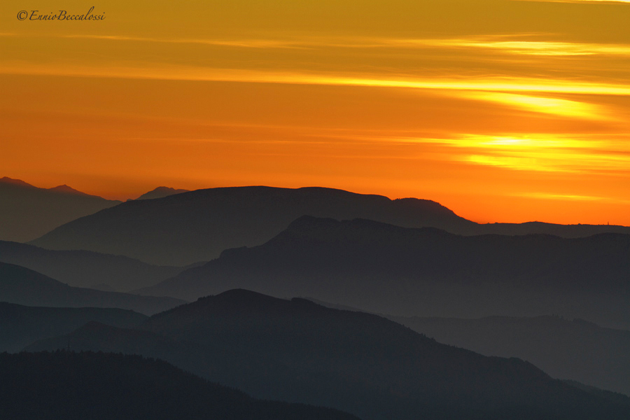 Sunset from Mount Pizzoc...