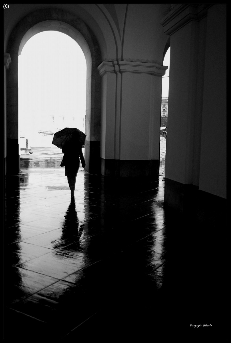 woman with umbrella...