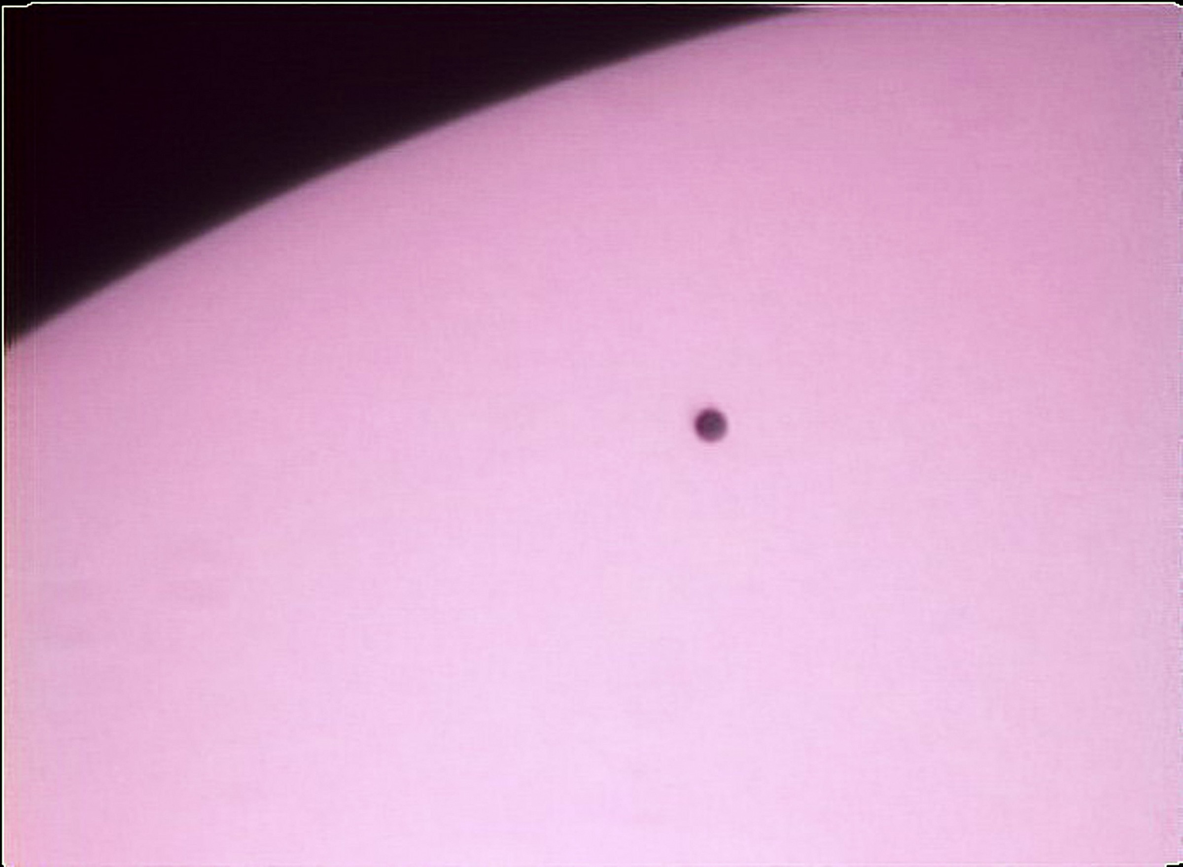 Mercury on the disk of the sun...