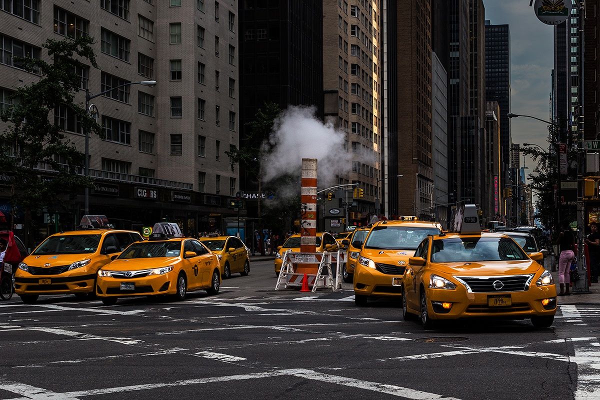 Yellow cabs...