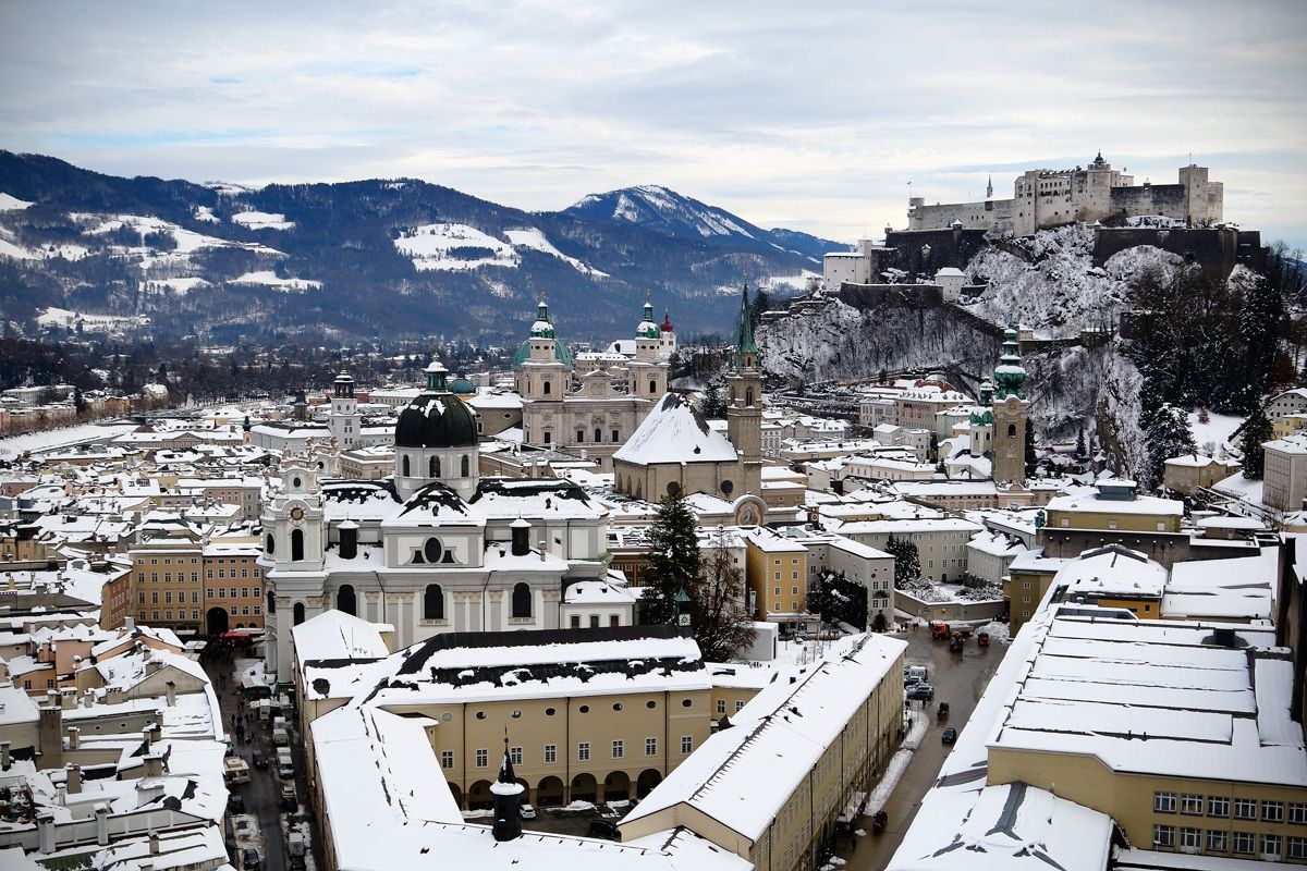 Fortress and view of Salzburg...