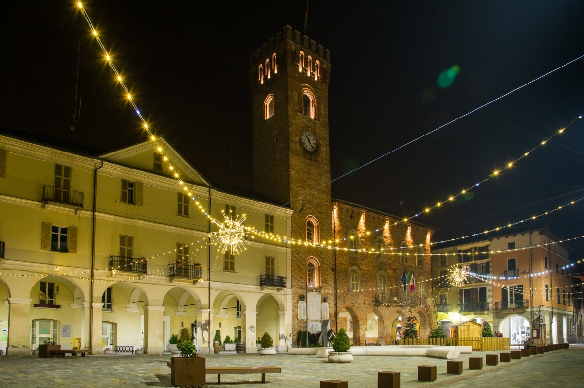Square of the town Nizza Monferrato (at)...