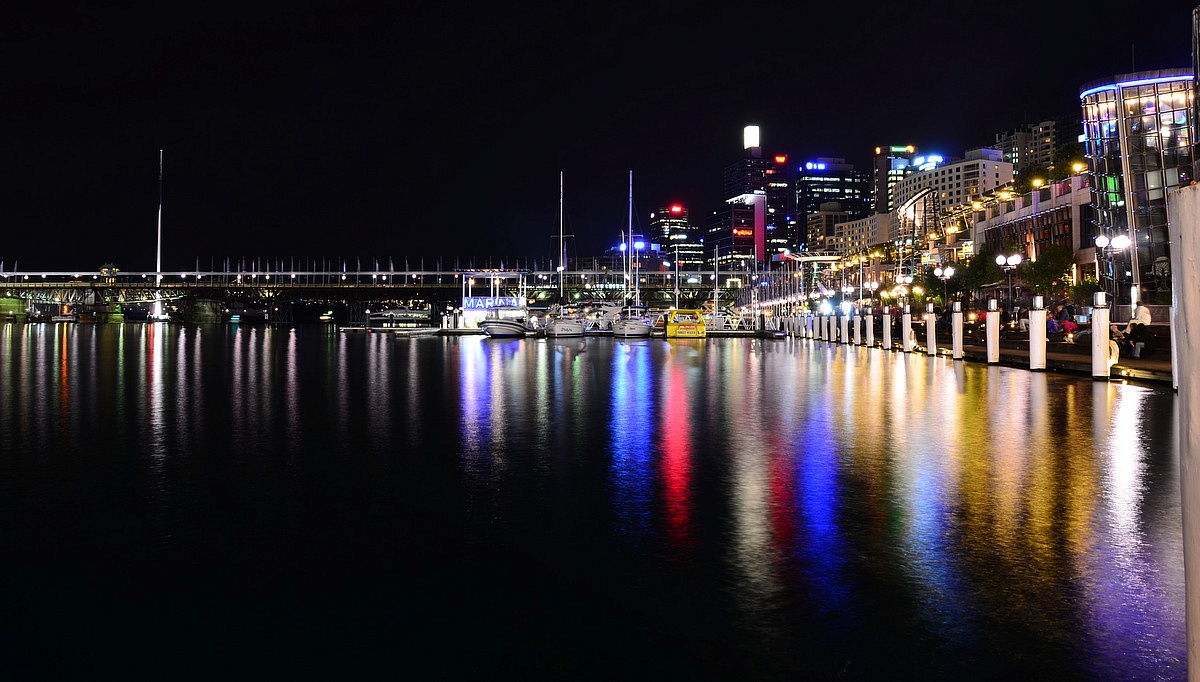 Darling Harbour by night...