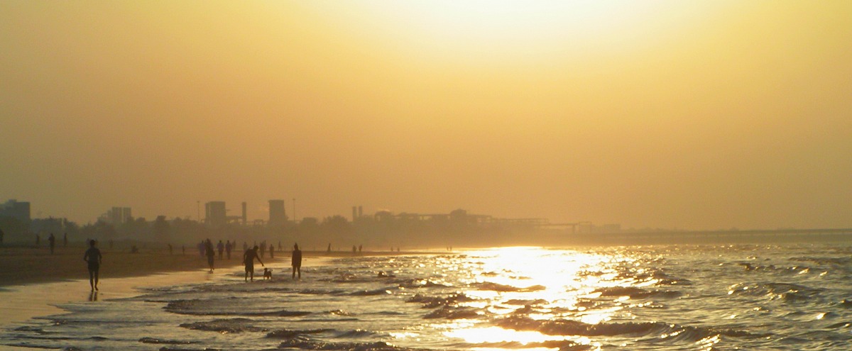 On the beach backlight...