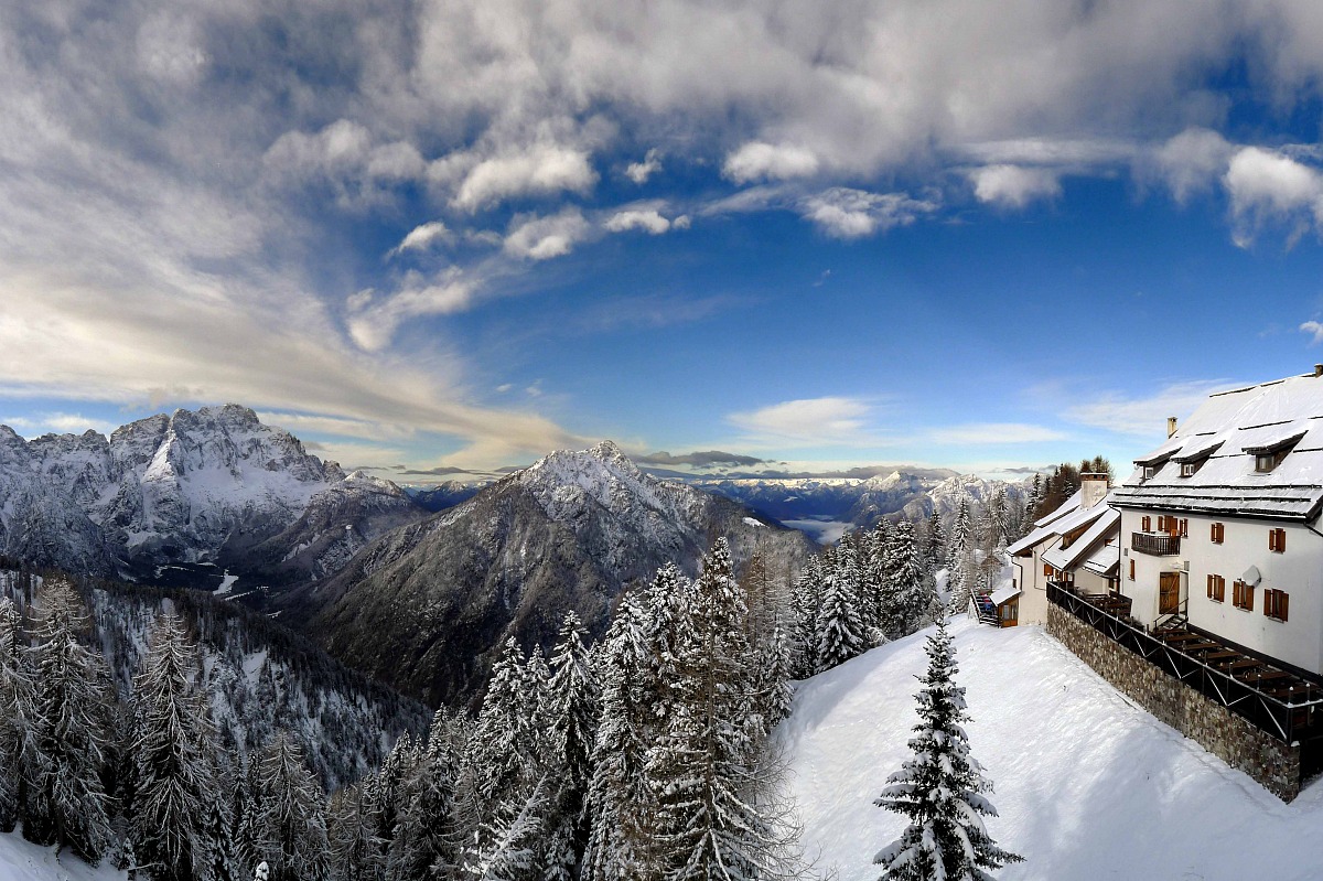 Overview from the Monte Lussari - Julian Alps...
