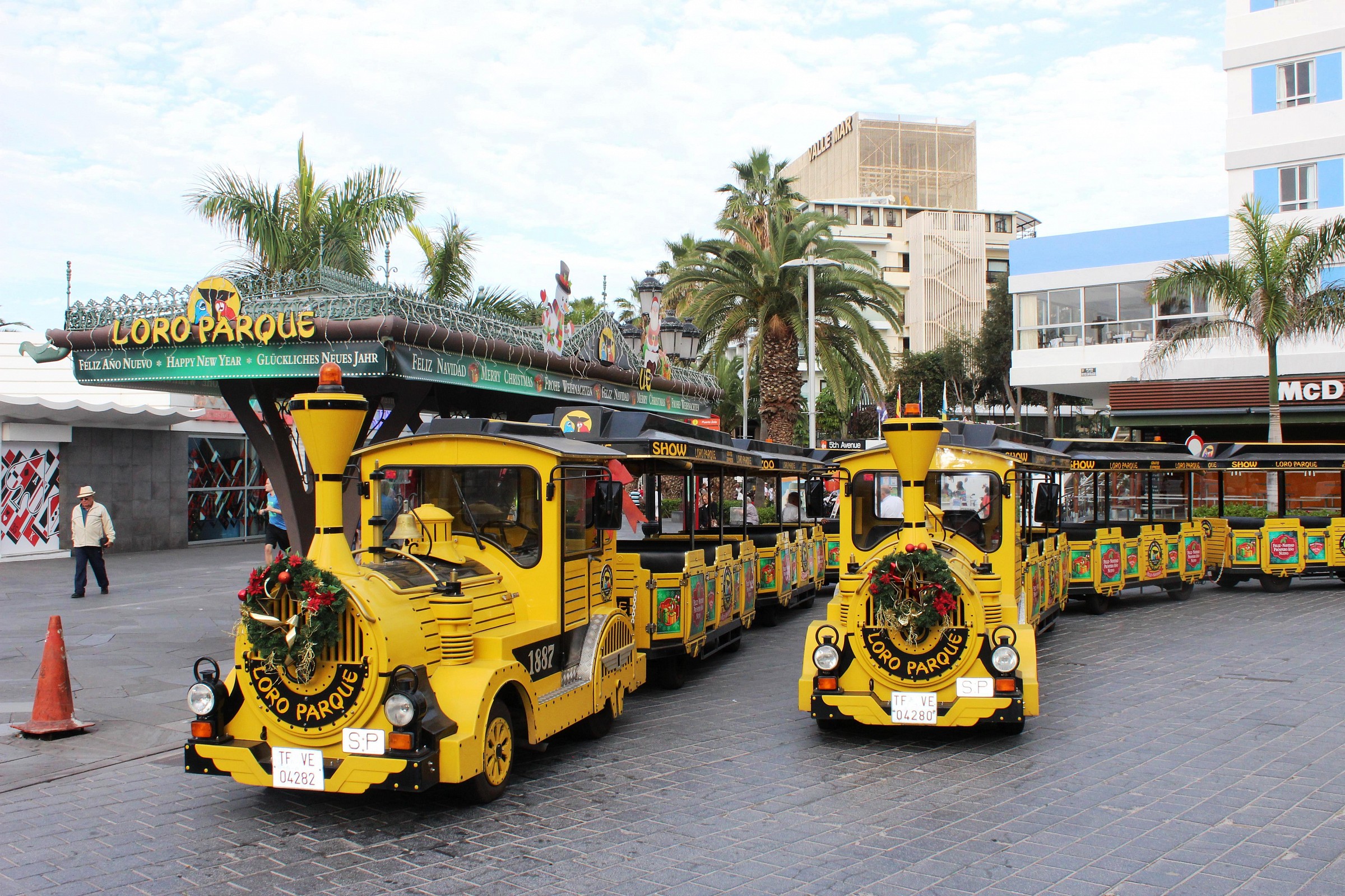 Toy trains to visit the Loro Parque - Tenerife...