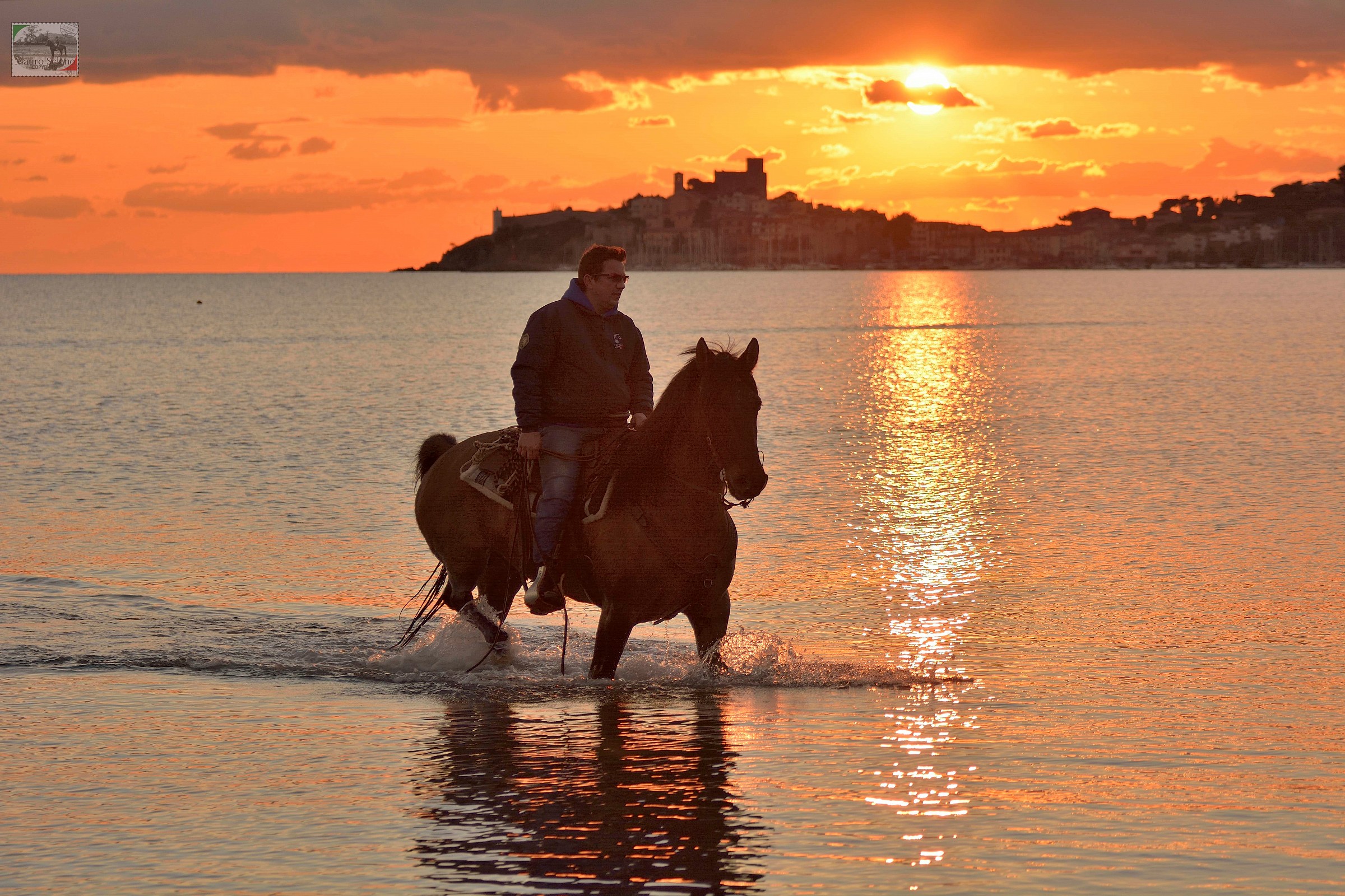 Talamone sunset on horseback...