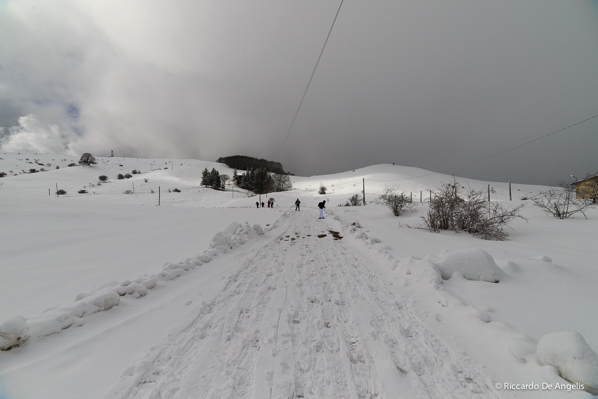 Snowshoeing Monte Livata...