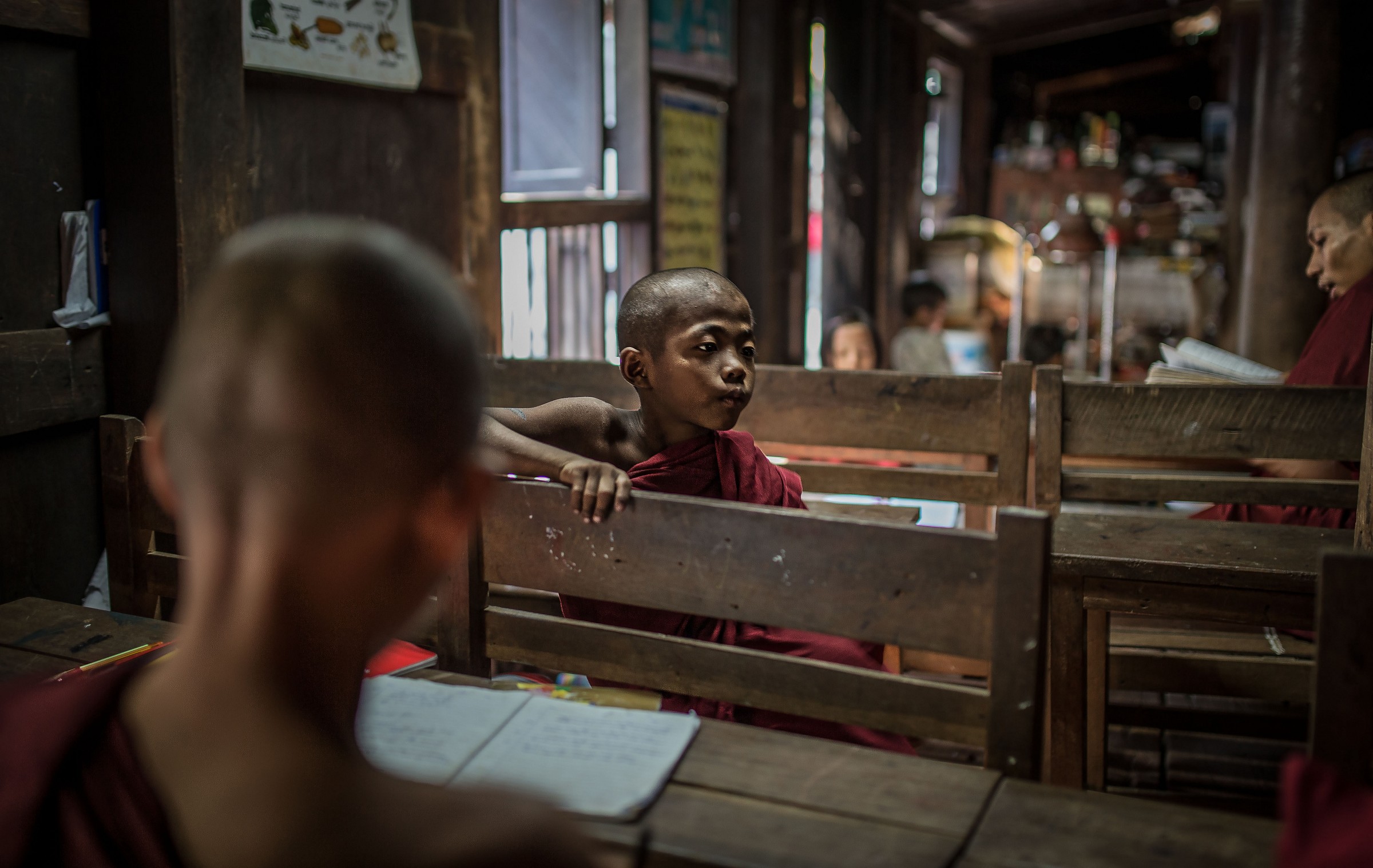 A school monks...