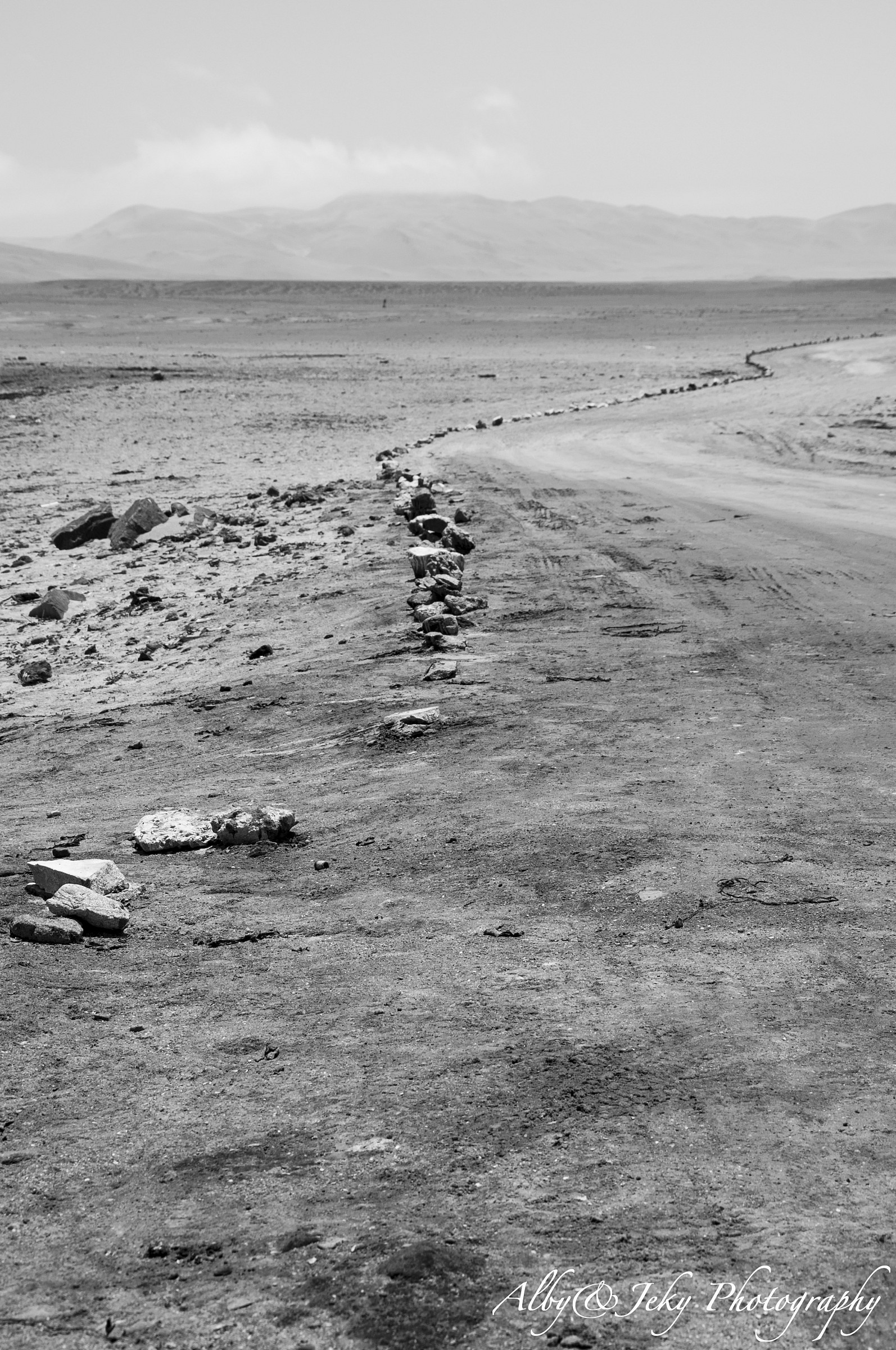 A track in the desert...
