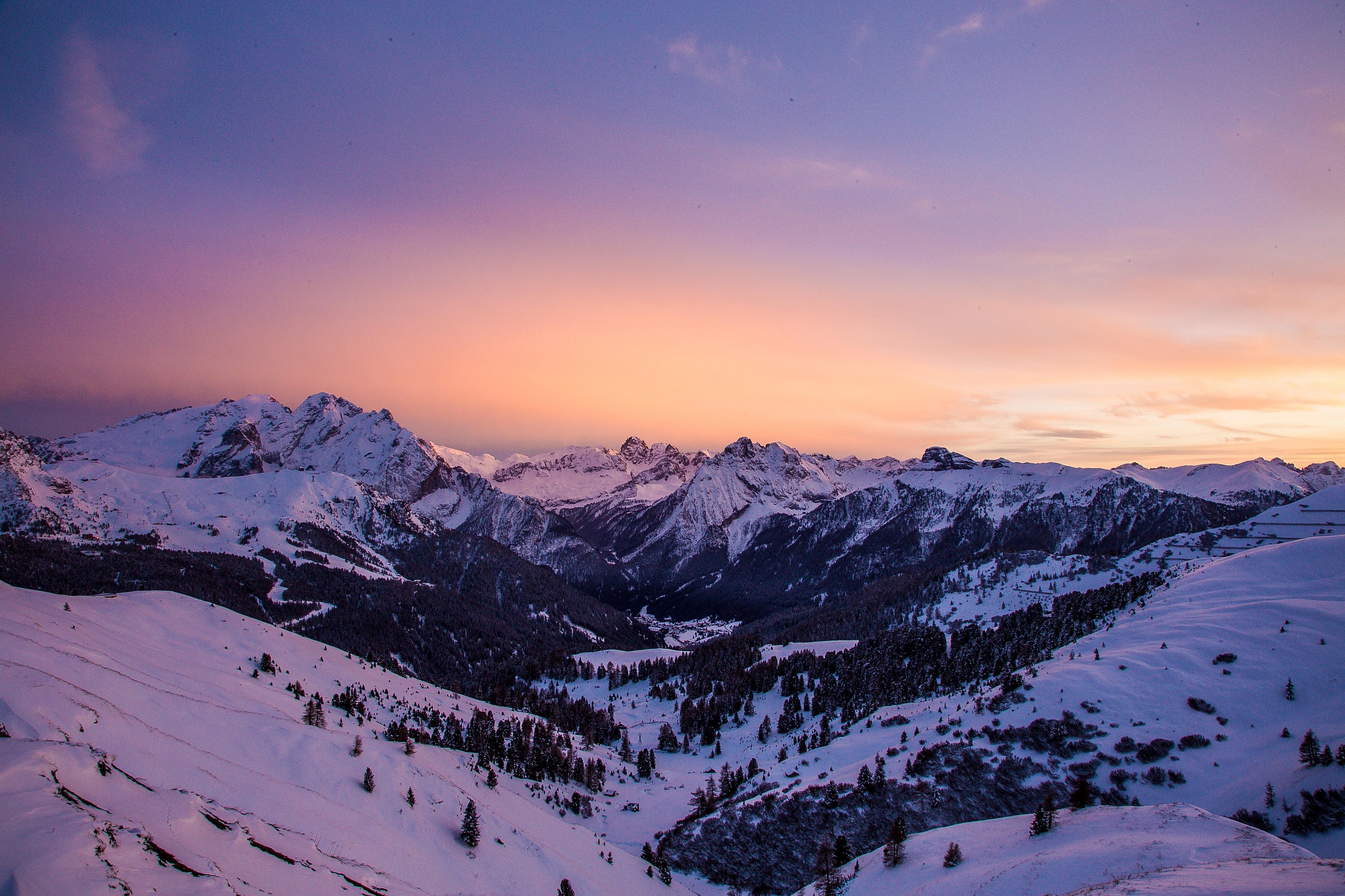 Sunset on the Val di Fassa...