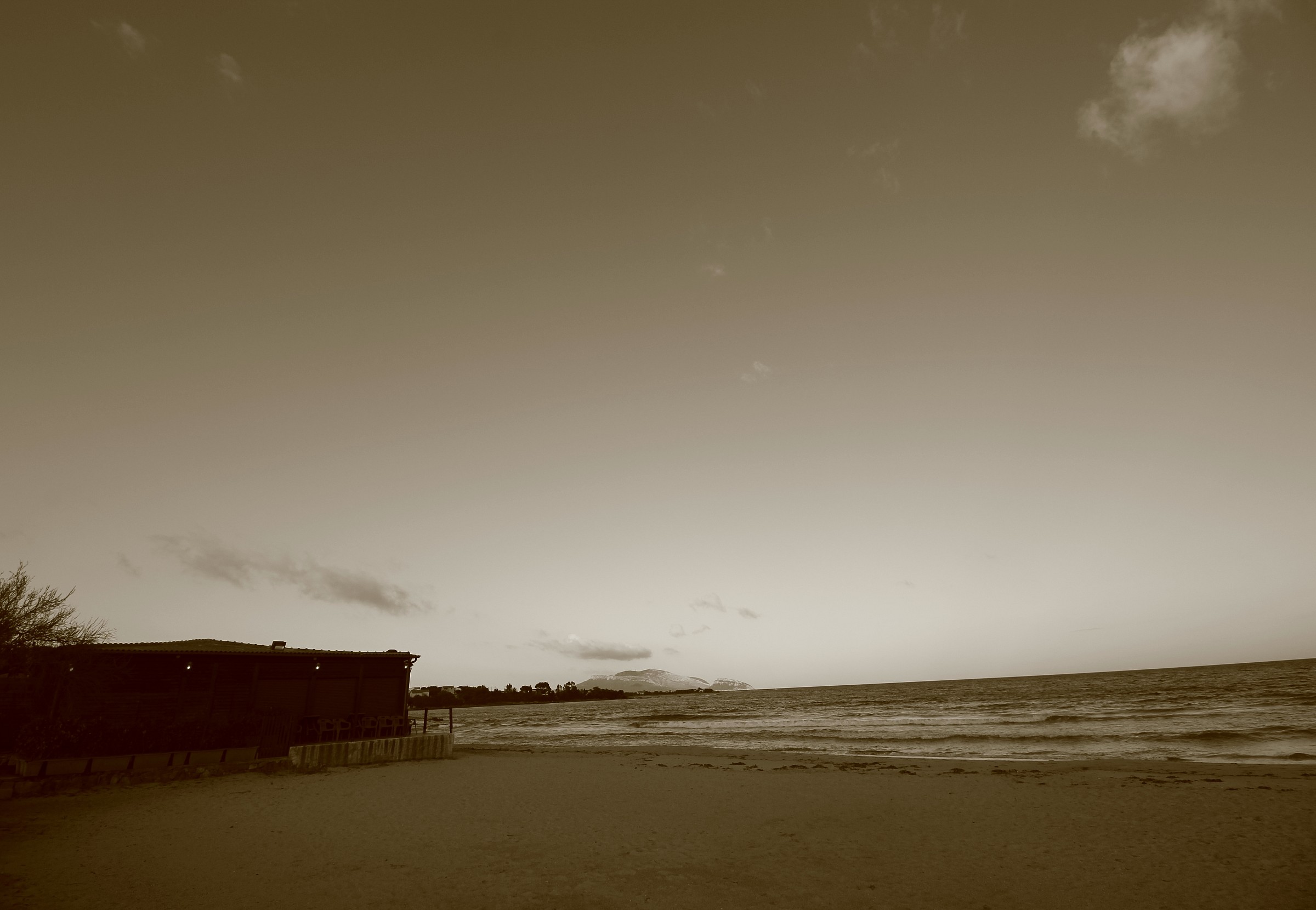 Beach black and white...