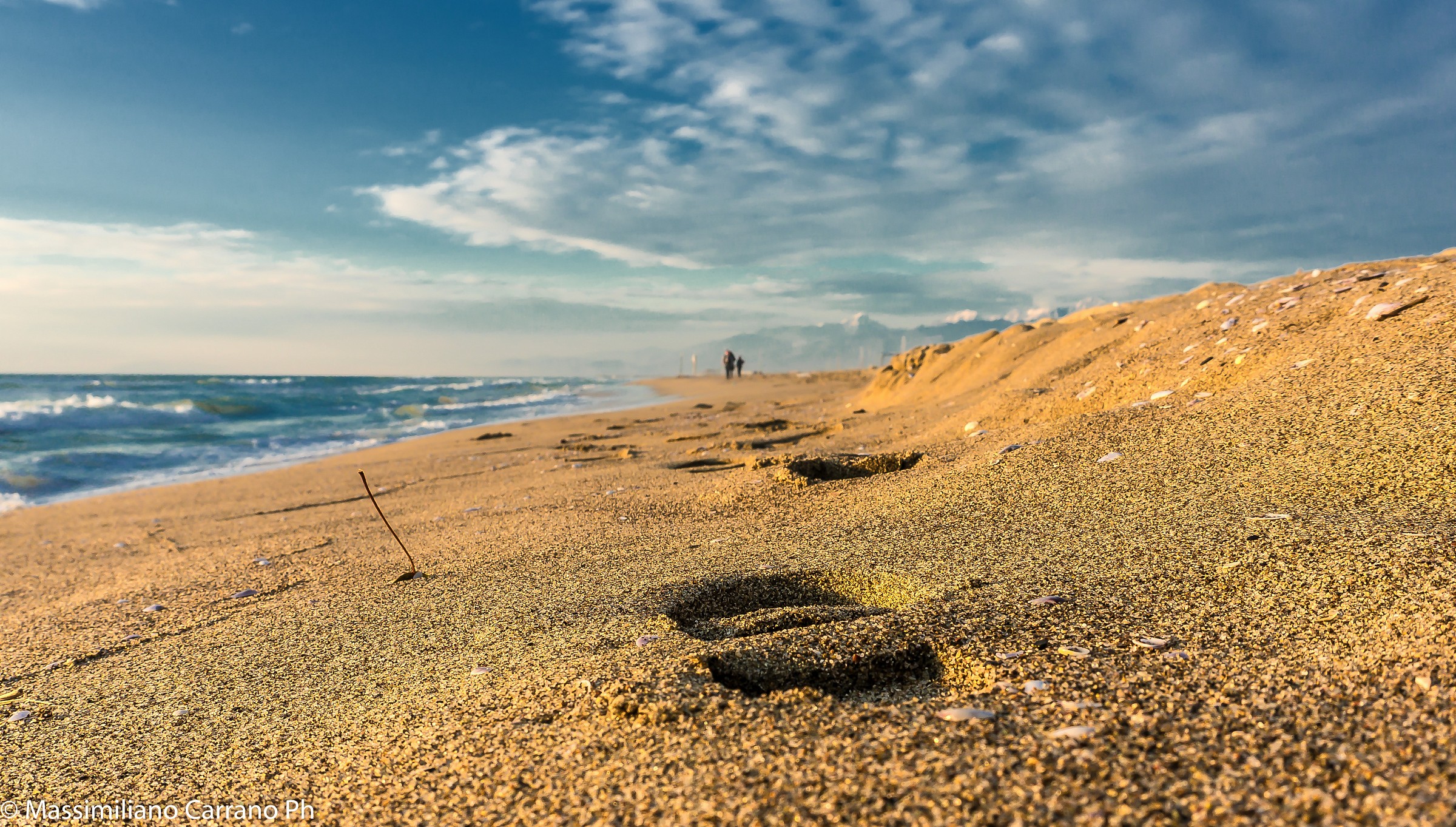 Footprints on the beach...
