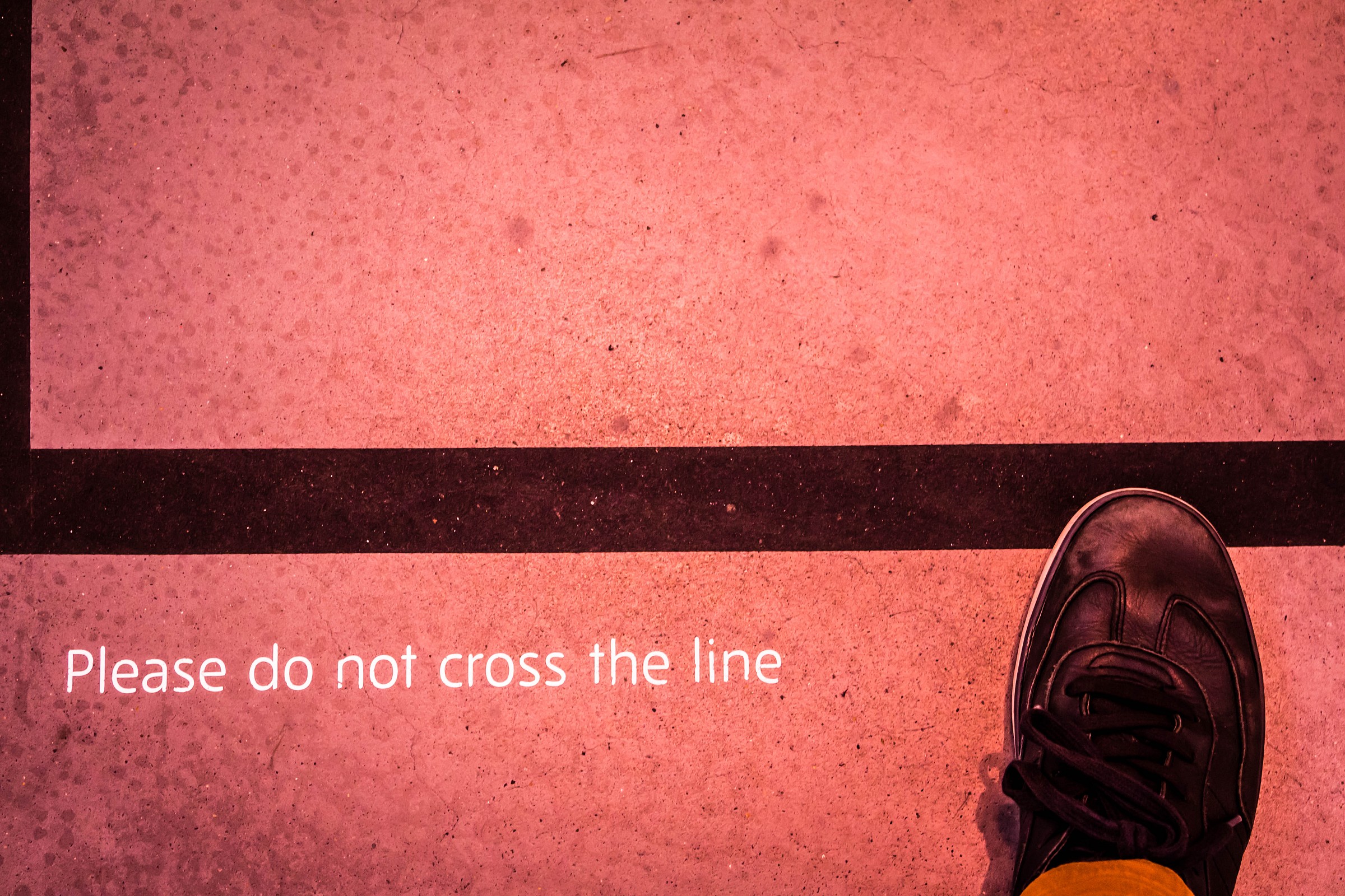 do not cross the line...