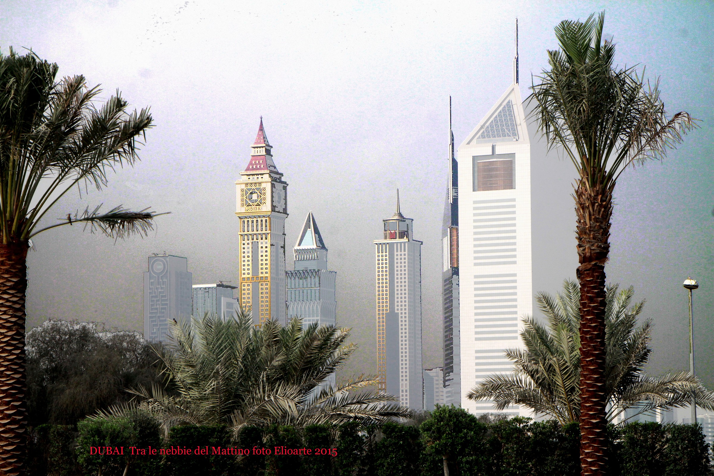 Through the mists of the morning in Dubai...