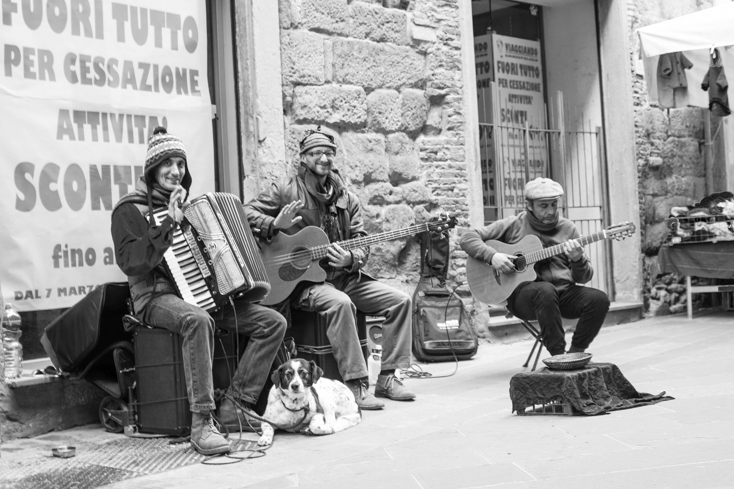 Greetings from street musicians...
