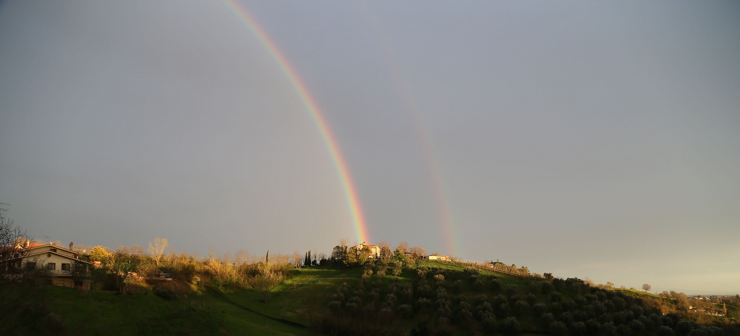 Double rainbow of Castelnuovo (03/27/2015)...