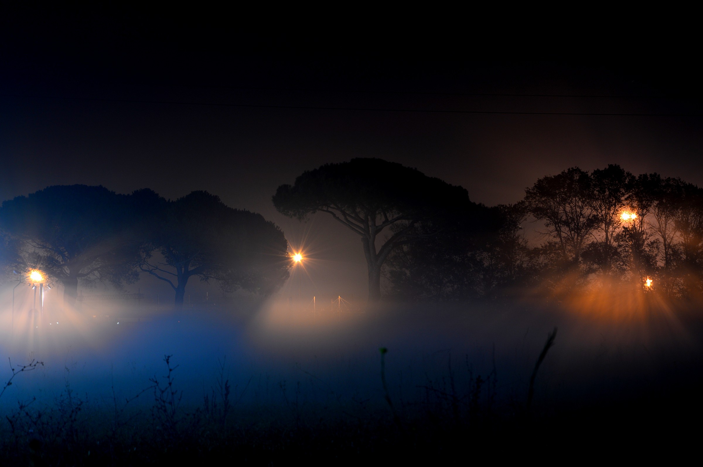lights and fog...