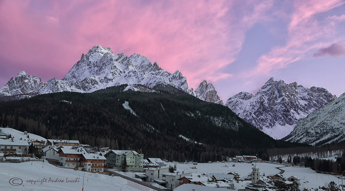 Sunset in Sesto Dolomites Moso-...