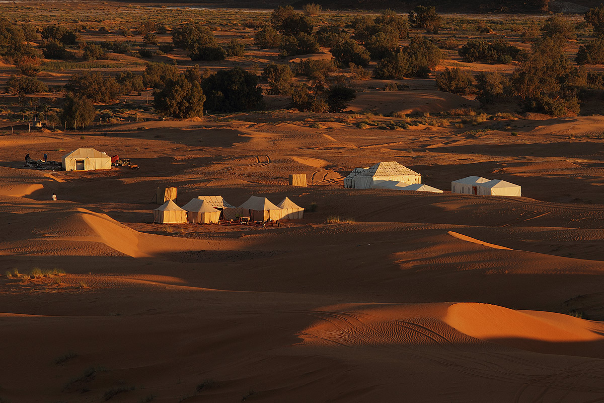 Berber tents at sunset...