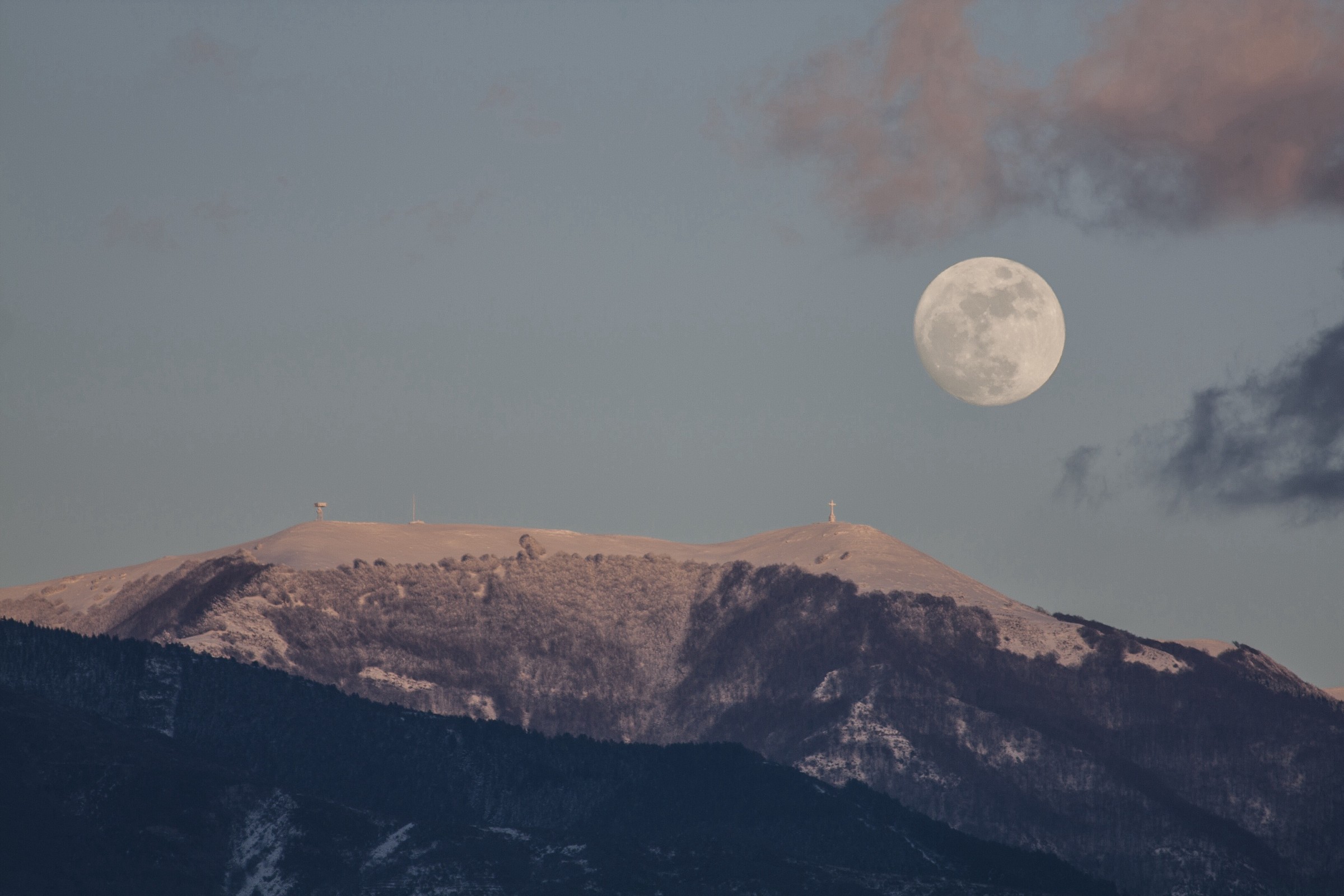 The moon and the mountain...