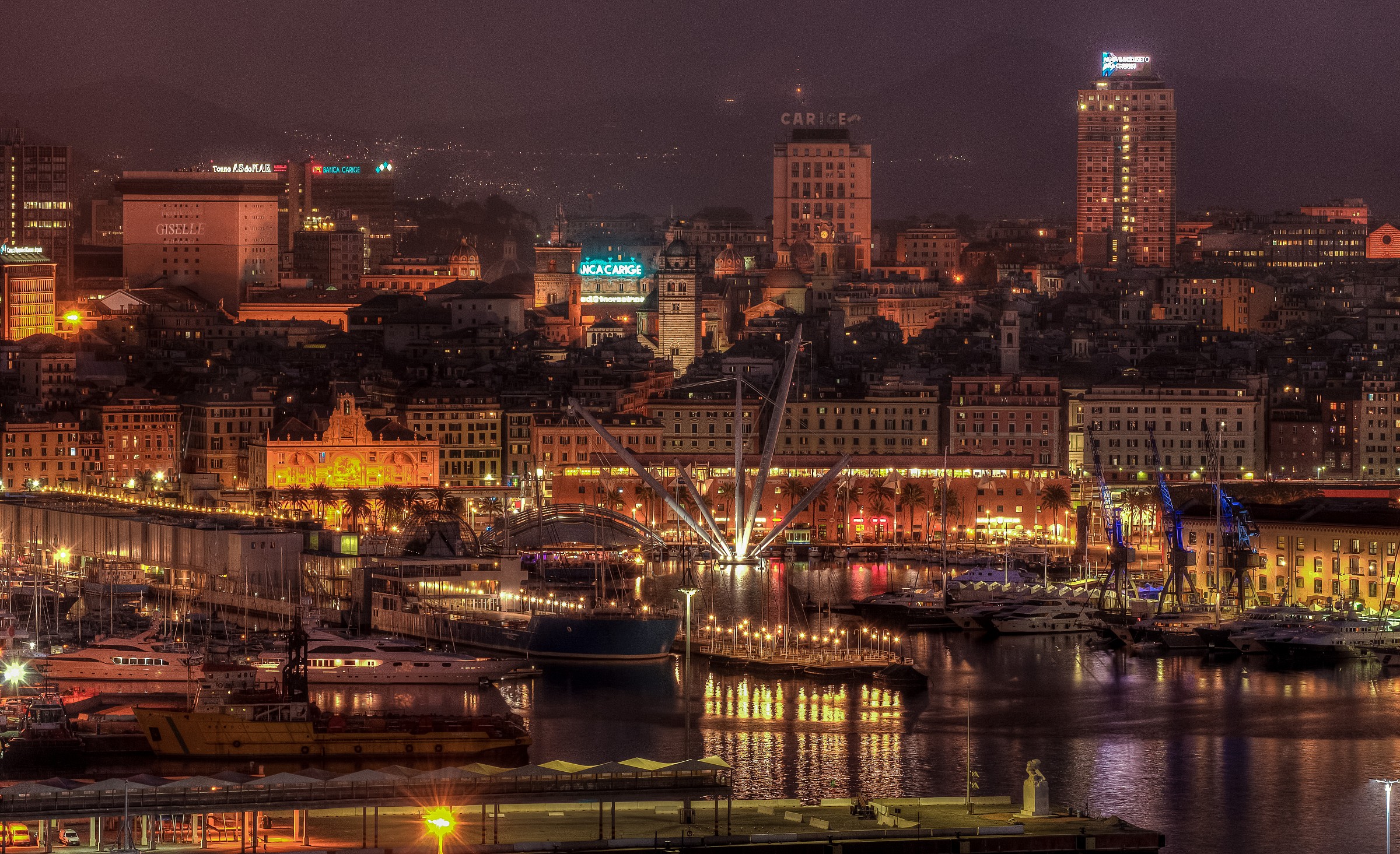 Genoa, view to the old port...