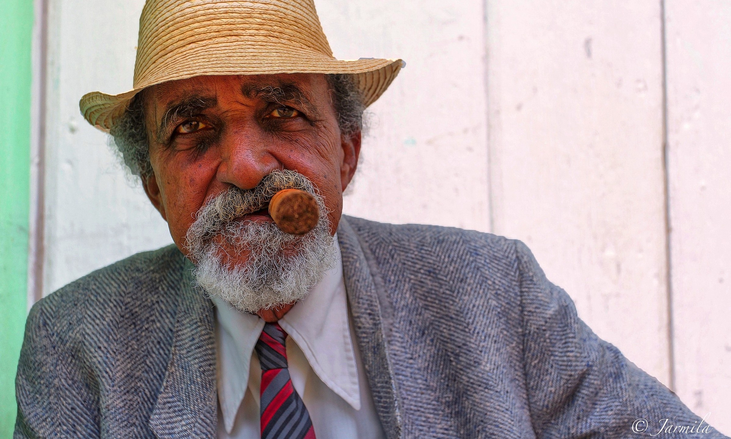 Cuban Man With Cigar...