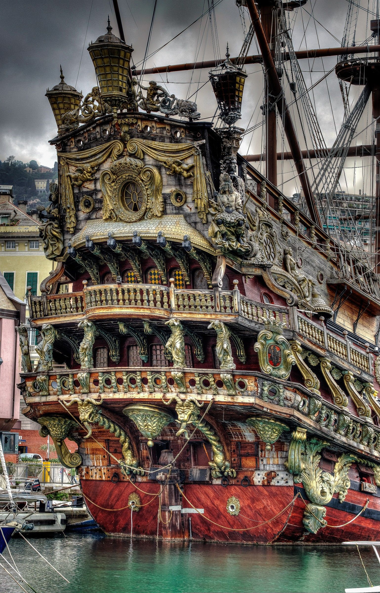 Neptune, the galleon to the ancient port of Genoa...