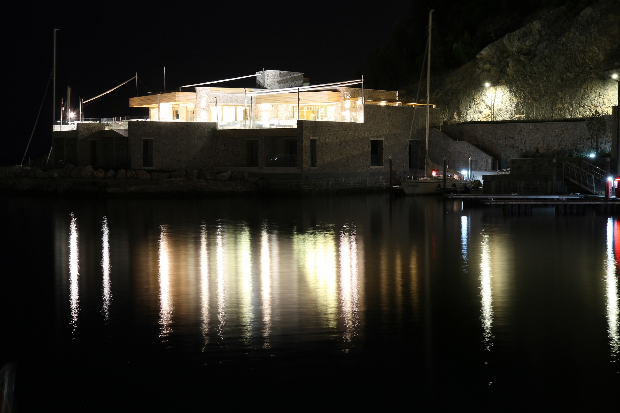 restaurant in the moonlight...