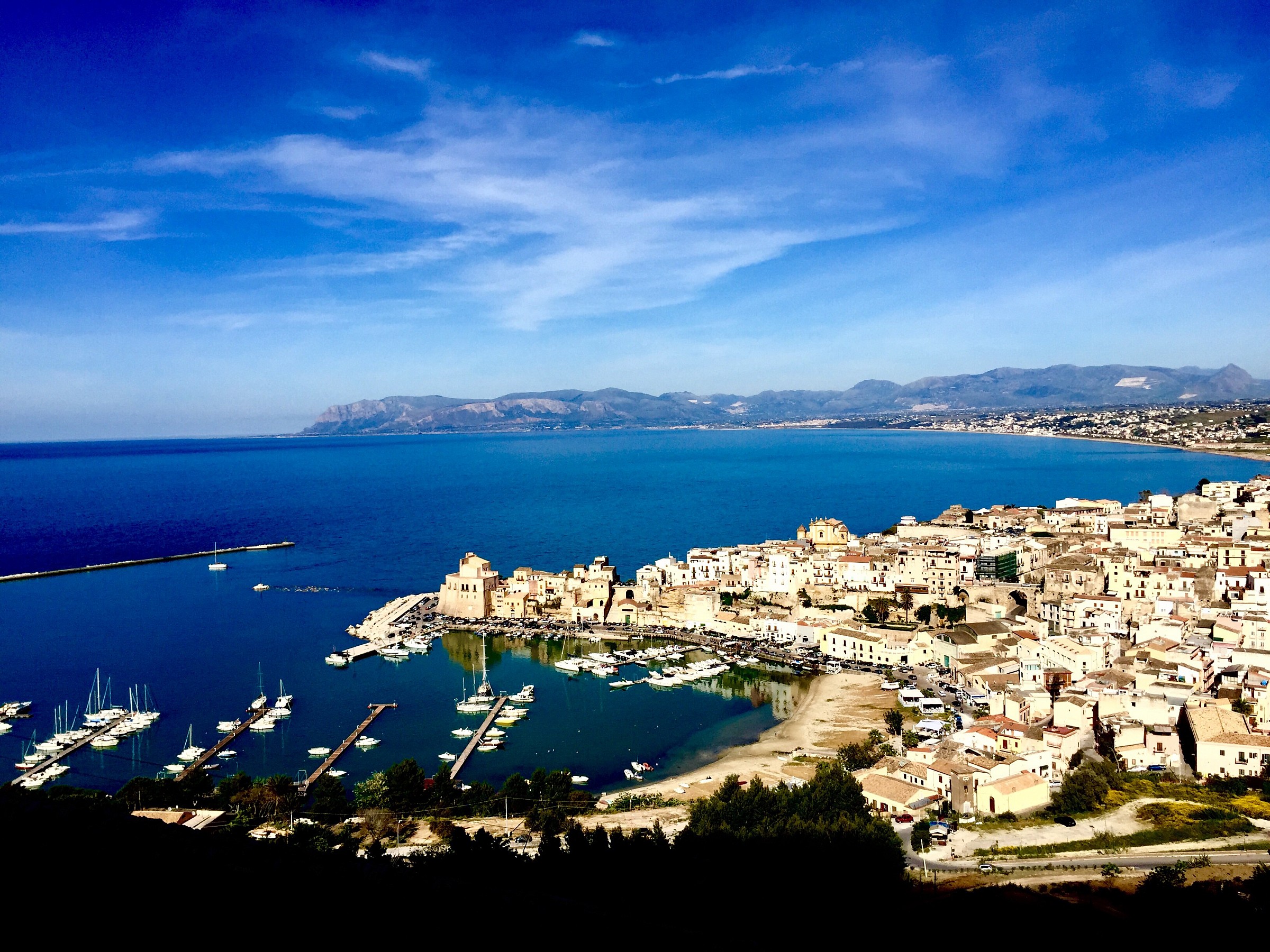 Castellammare del Golfo in the blue painted blue...