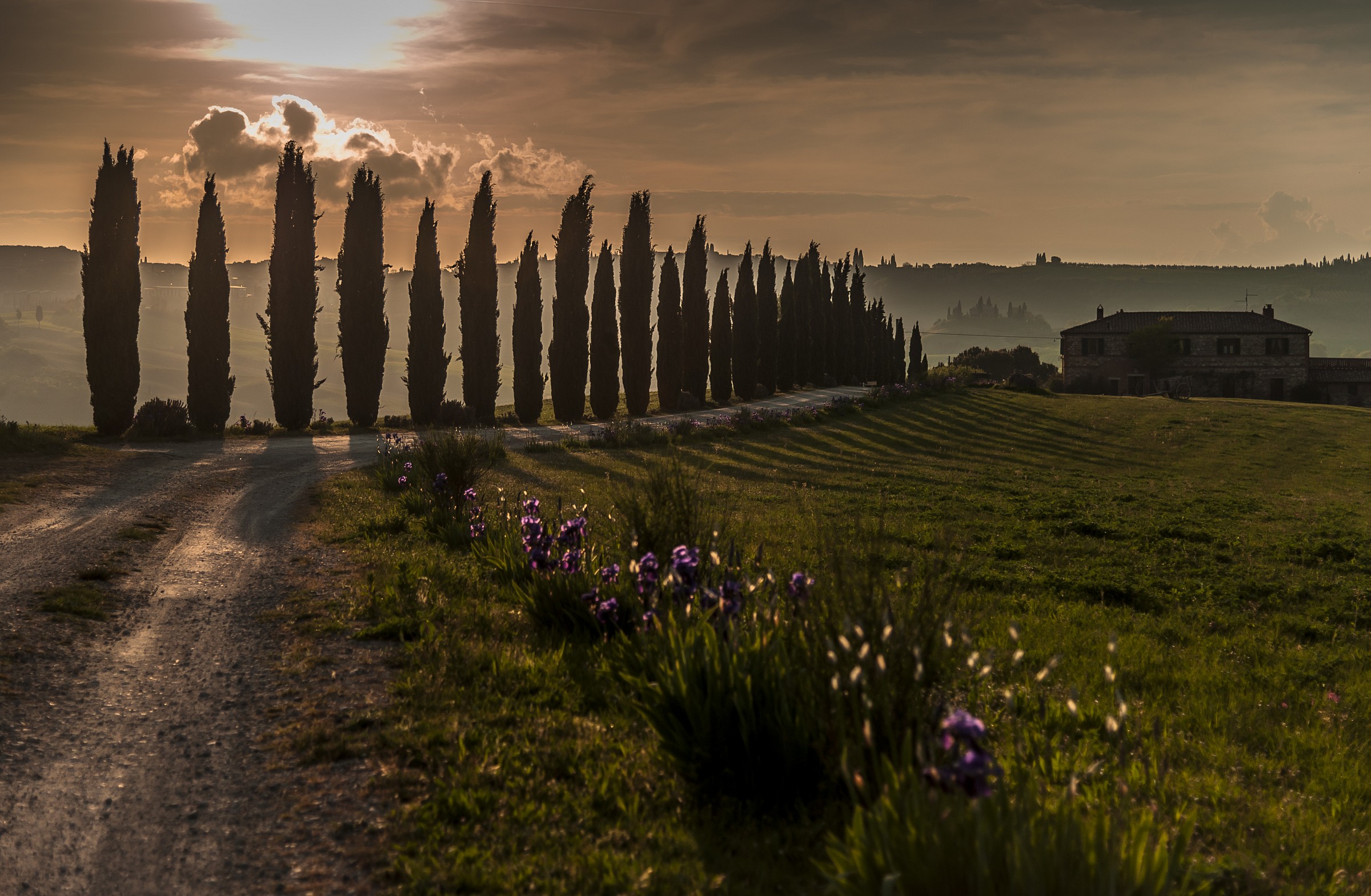 sunset on Orcia's Valley .... (sunset in Val d'Orcia)...