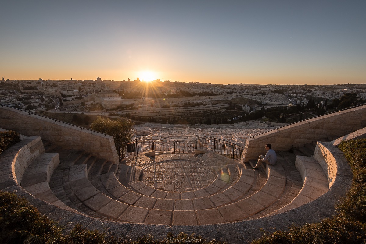 Sunset at the Mount of Olives....