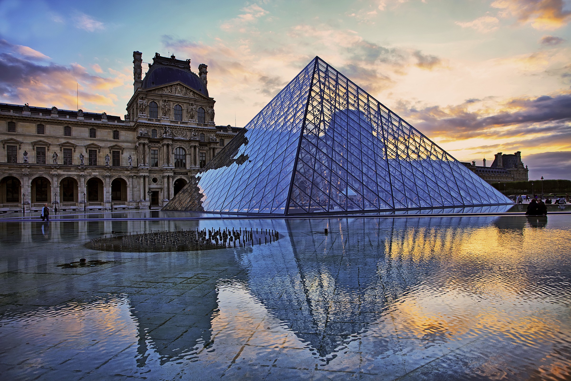 The pyramids of the Louvre...