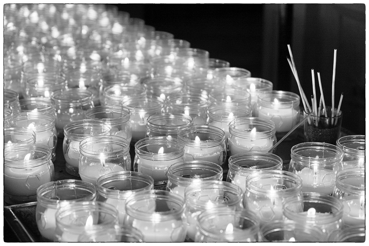 Candles in B & W...