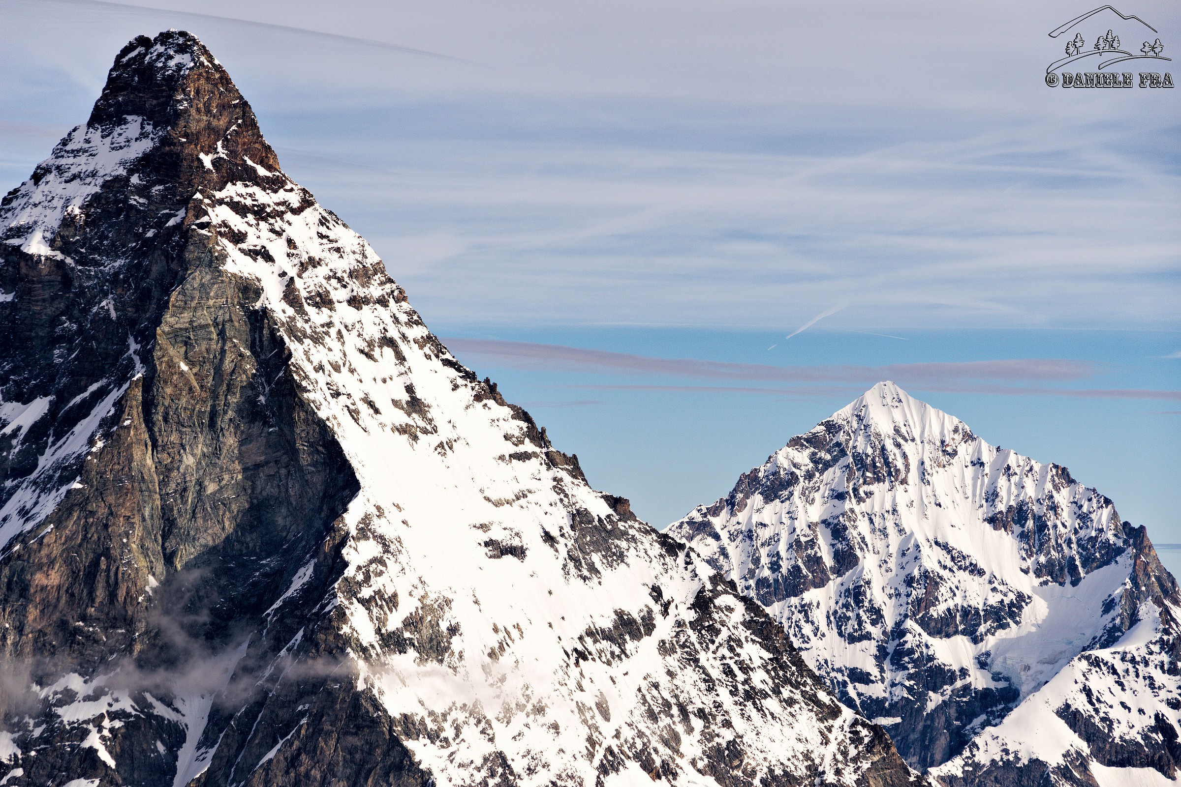 The Matterhorn and the Dent Blanche 4478m 4357m...