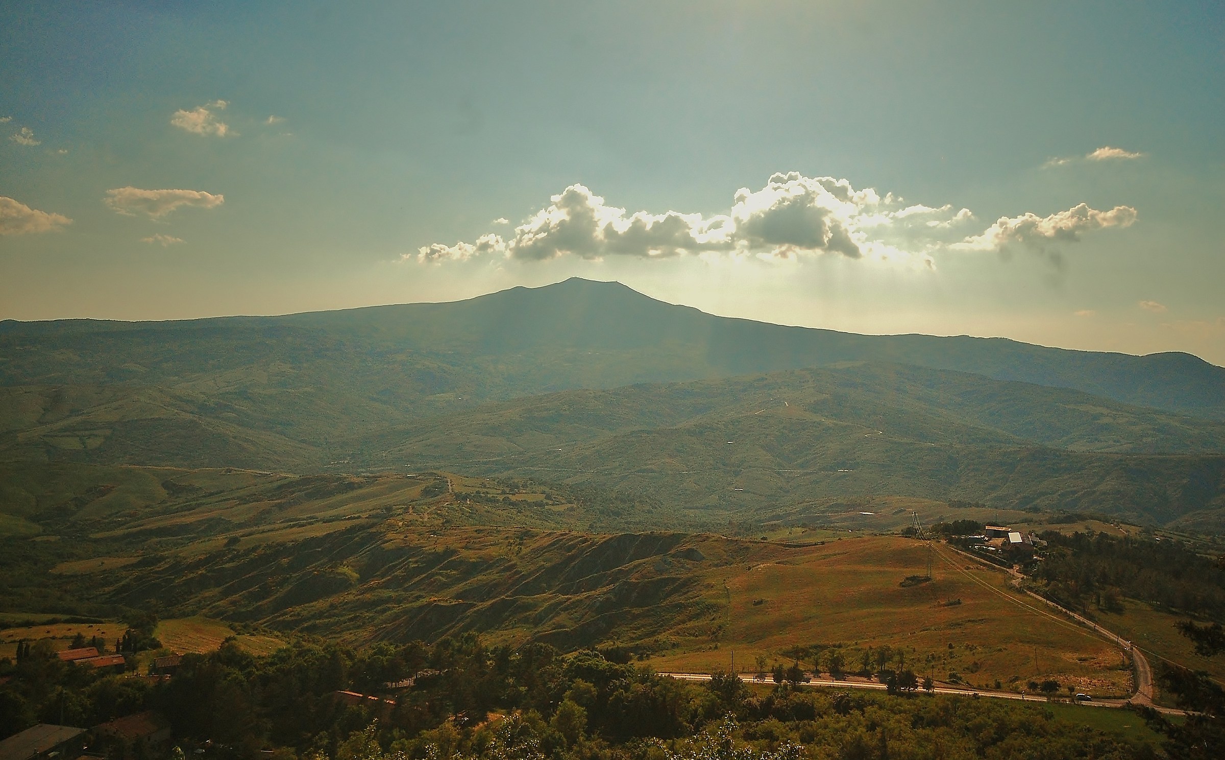 The Monte Amiata seen from Radicofani...