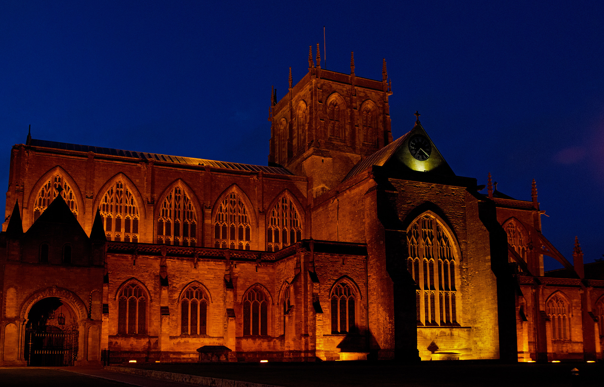 Sherborne Abbey, Dusk...